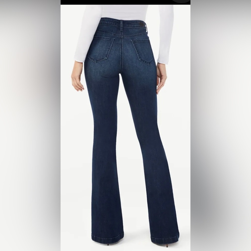 Sofia Jeans Women's Melisa dark wash Flare High Rise Zip Fly Jeans size 6 new - Picture 1 of 7